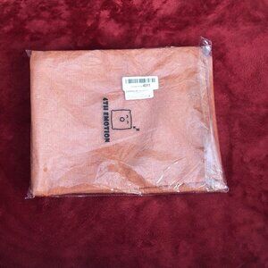 4th Emotion Throw Pillow Covers Fall Cotton Linen Sofa 2 Pcs Orange 12x20 inch